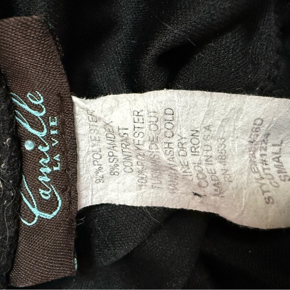 Camille La Vie Black Dress with Sheer Accents - Picture 3 of 3